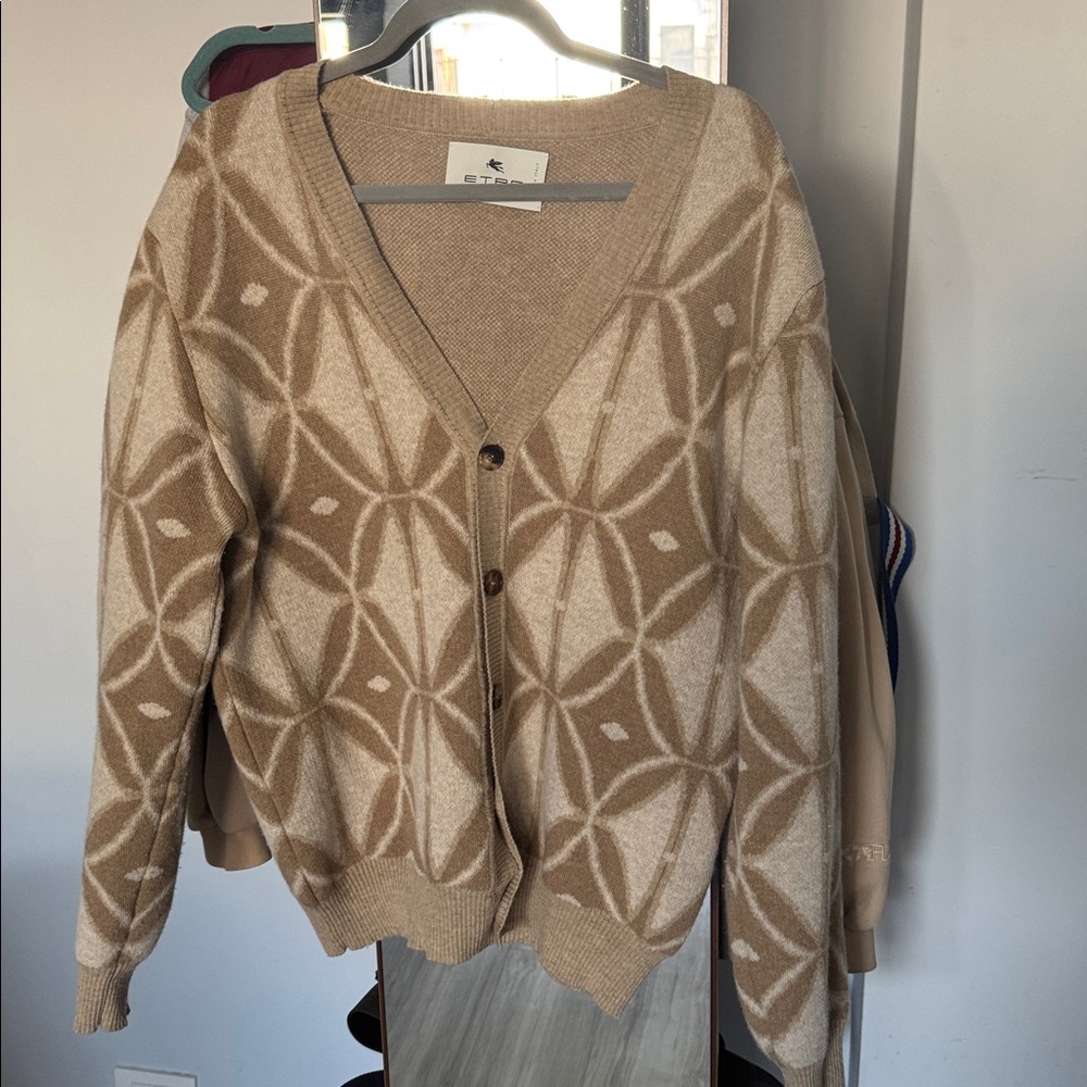 Etro Unisex Tan Knitwear with Geometric Design